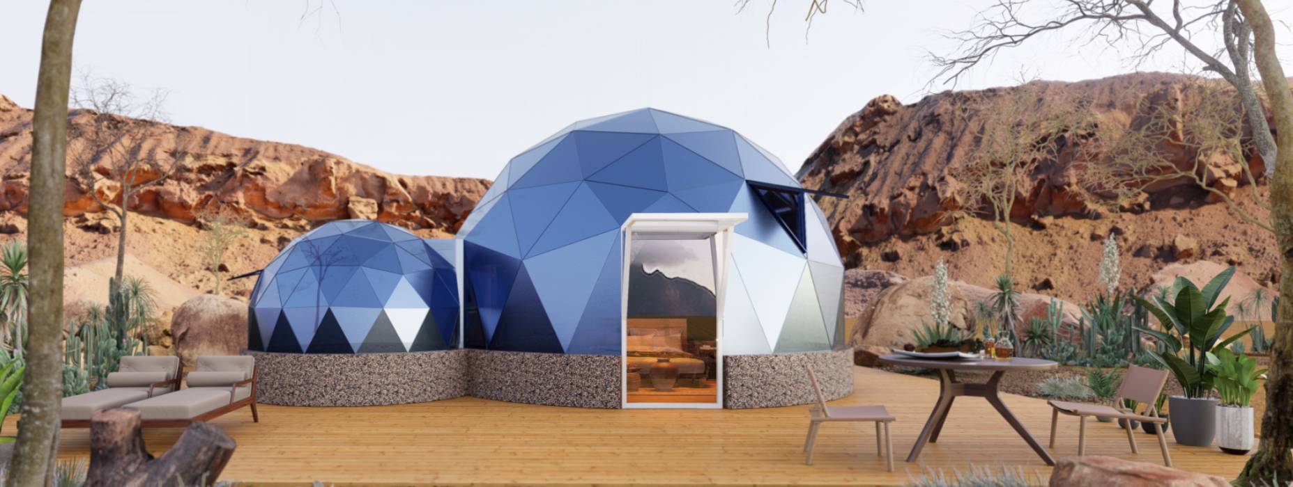 赣县球形智能光伏玻璃星空房